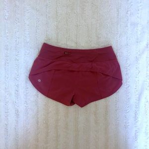 Lululemon Pink “Misty Merlot” High Rise Shorts 4
